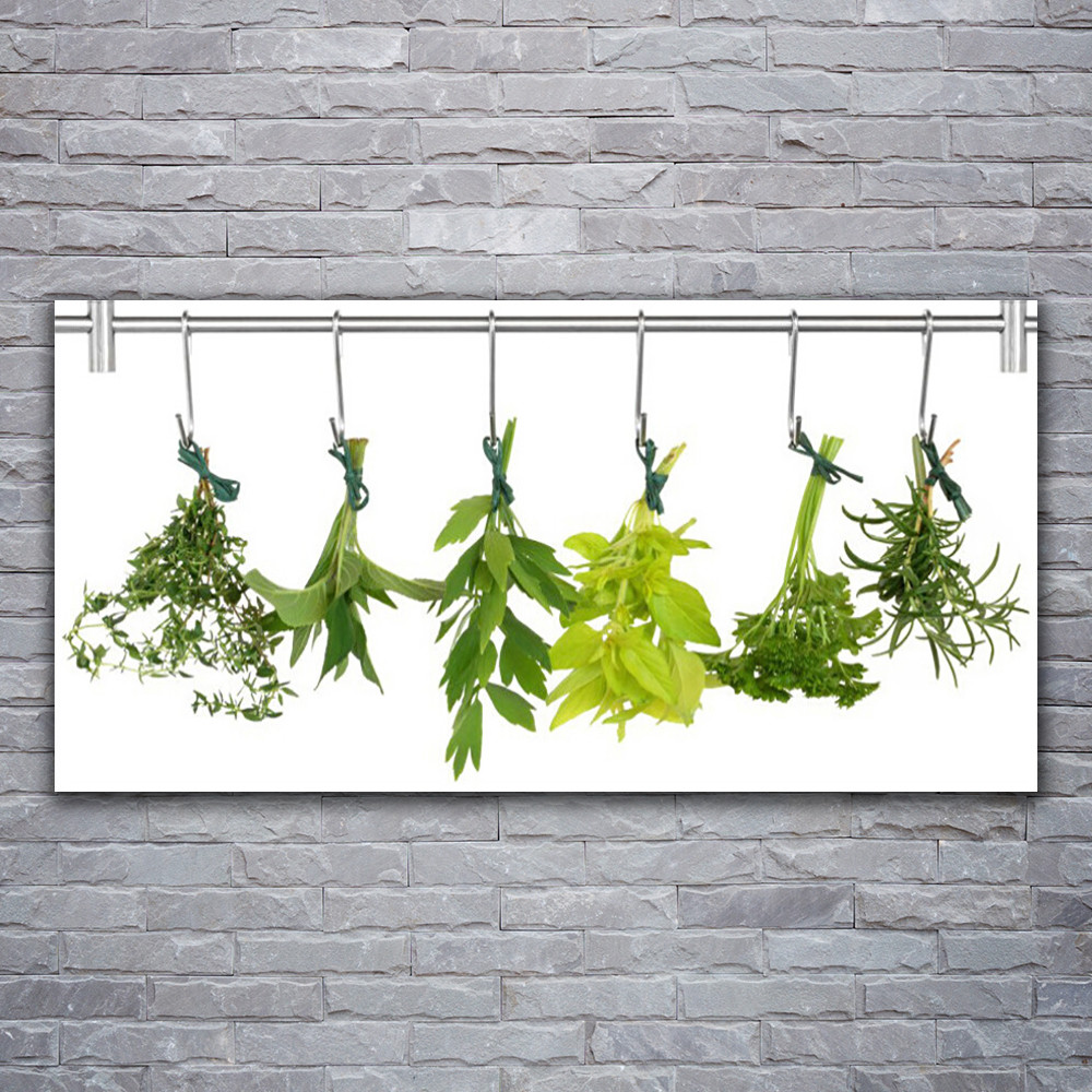 Tableau sur verre acrylique de feuilles pour ambiance salon zen 120x60