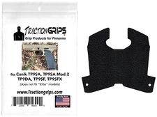 Tractiongrips black rubber gun grip tape for Canik TP9SA, TP9SF, TP9SFX  Black