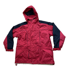 KENPO OUTERWEAR Heavyweight Snow Jacket Boys M 12/14 Red Hood Ski Outdoor Youth