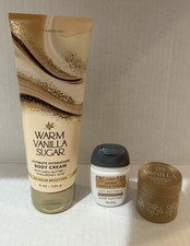 NEW Bath  Body Works 3 Pc Set - Vanilla Scent - Lip Mask, Body Cream, Hand Sani