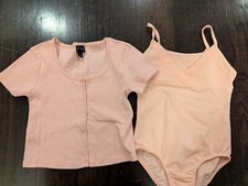 Girl  s Cat  Jack Ballet Leotard in Size 8 With Short Sleeve Top