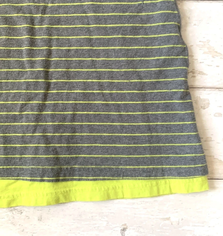 GapKids 6/7 Girls Gray Green Stripes Tank Top Racerback Shirts Kids Gap Size 6 7 - Image 2 of 4