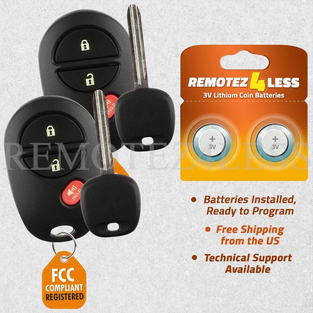 2 for 2007 2008 2009 2010 Toyota Tundra Keyless Entry Remote Fob Car