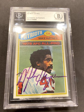 1977 TOPPS MIKE HAYNES AUTO ON CARD BECKETT AUTHENTICATED PATRIOTS