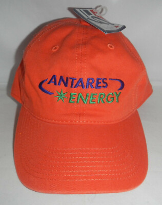 NWT Antares Energy Oil & Energy Company Logo Baseball Hat Cap - Orange ...