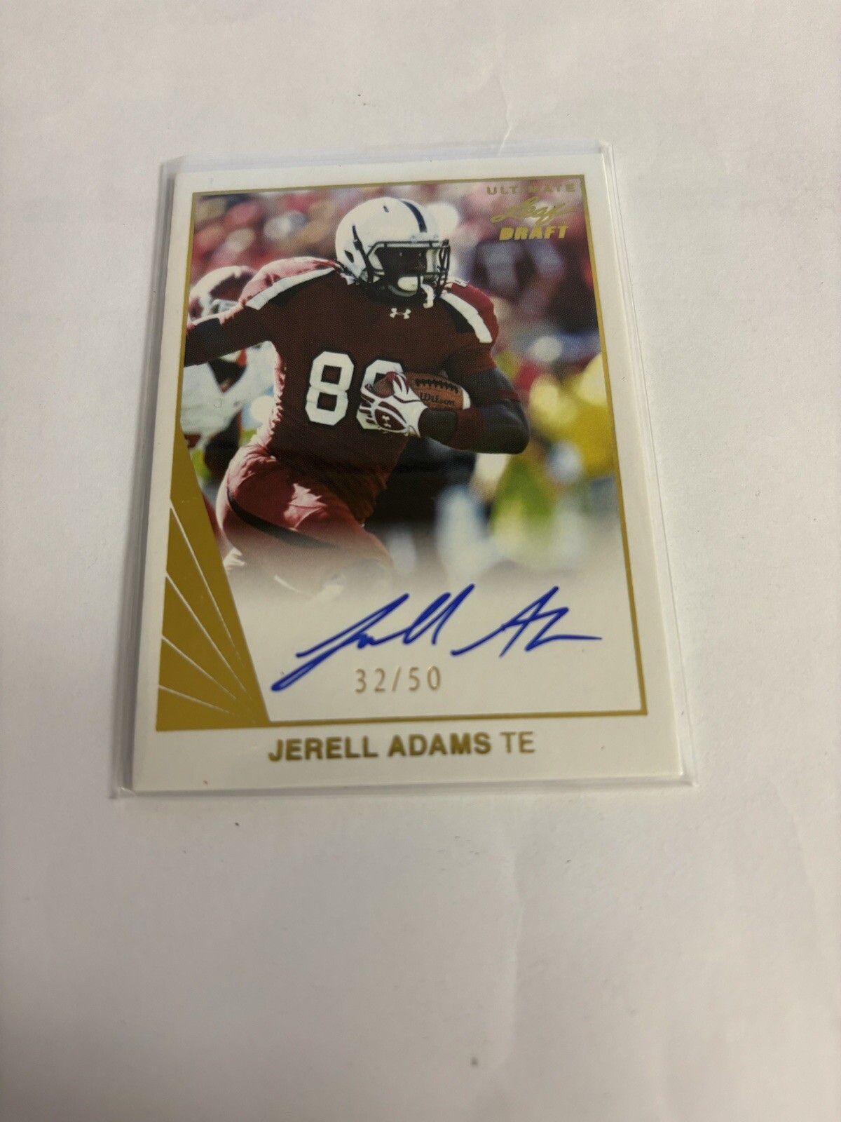 2016 Leaf Ultimate Draft Autograph Gold #BA-JA1 Jerell Adams (32/50)
