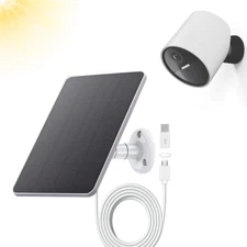 Solar Panel Compatible with Simplisafe Outdoor Camera Wireles, 4W 5V Solar Panel