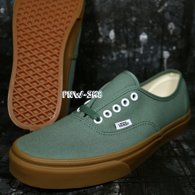 vans authentic duck green gum