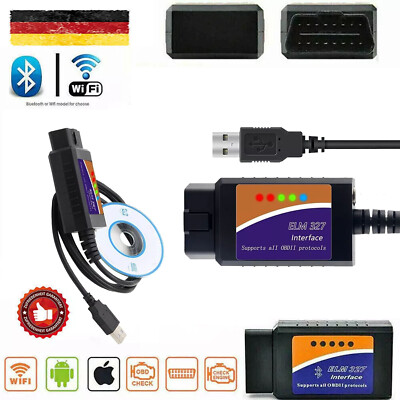 OBD II Stecker Bluetooth/wifi Scanner Diagnosegerät für iOS & Android ELM327