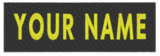 9" x 4" Inches Custom Name Tag ID Iron-On Sew Patch Yellow GLOW IN DARK