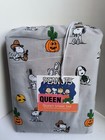 Peanuts Snoopy Halloween Cowboy Berkshire Gray Queen Sheet Set NEW! Free Ship!
