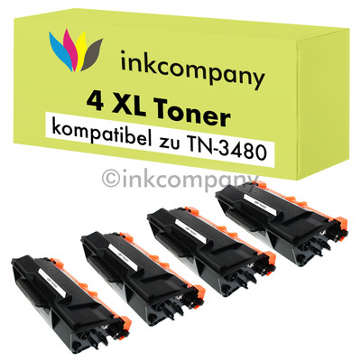 4Toner XL kompatibel mit Brother TN3480 HL-L5000d L5100dn L5200dw L6250dn L6300d
