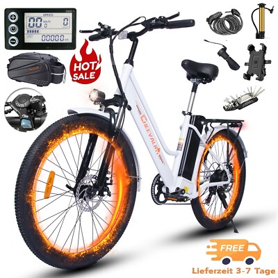 Cheevalry Elektrofahrrad 26Zoll 250W 36V20Ah E-Citybike 120KM EBIKE Damen 25km/h
