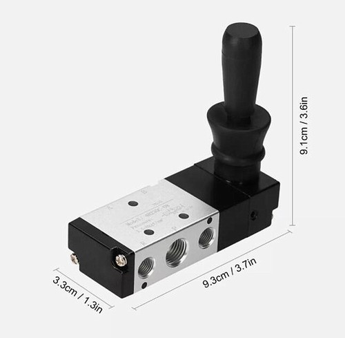 Pneumatic 1/4" PT 5 Way 3 Position Air Hand Lever Operated Valve Pneumatic A1Z2 - Picture 2 of 9