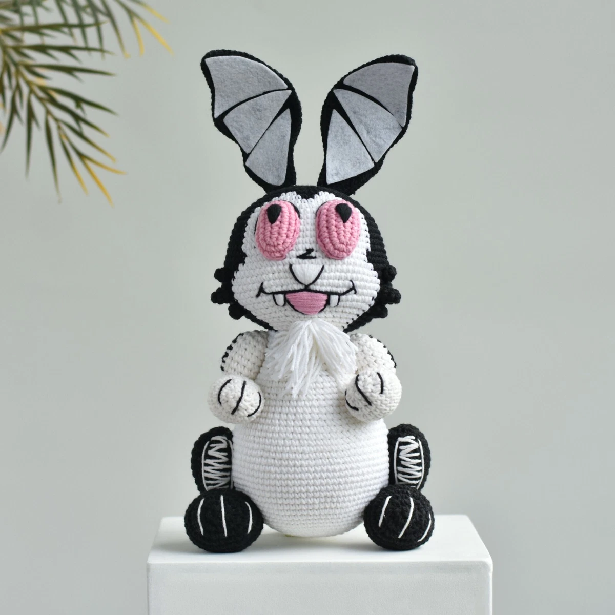 Crochet Bunny Vampire Amigurumi Bunnicula Handmade Plushy Toy