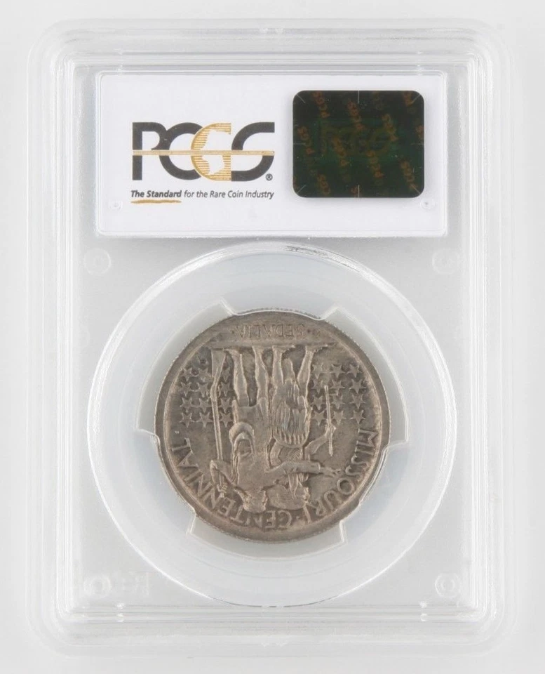 1921 50¢ Missouri Silver Commemorative Graded by PCGS as MS-63! Low Mintage! - Image 2 of 4