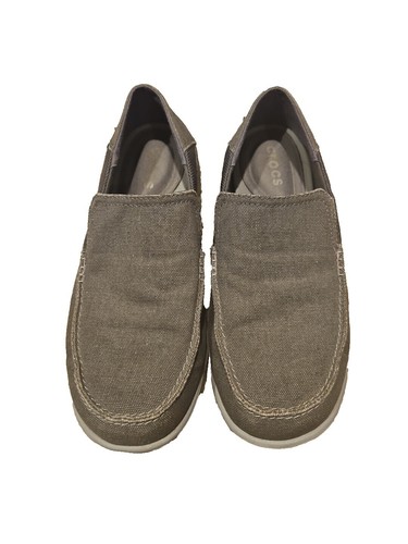 RARE NWT Crocs Santa Cruz Khaki Beige Neutral Slip-On US Men  display picture 3