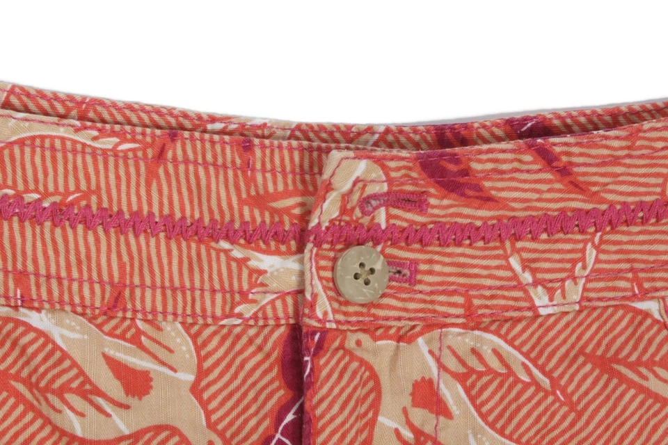 Mini Pantalones Cortos Free People Lindos Patrón Paloma Pájaro Rojo tiro bajo talla 0 - 539 Foto 2 de 4