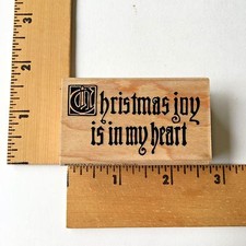 Hampton Arts Rubber Stamps - Christmas Joy Words PS0467A - NEW
