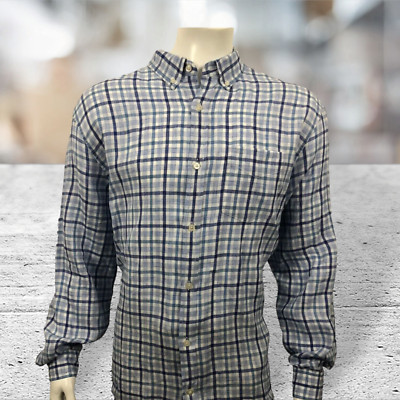 Banana Republic 100% Linen Long Sleeve Camden Standard Fit Button Up Shirt XL