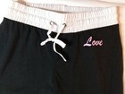 Material Girl Active Women Black Leggings Small Pink Love Elastic Waist  — photo 3