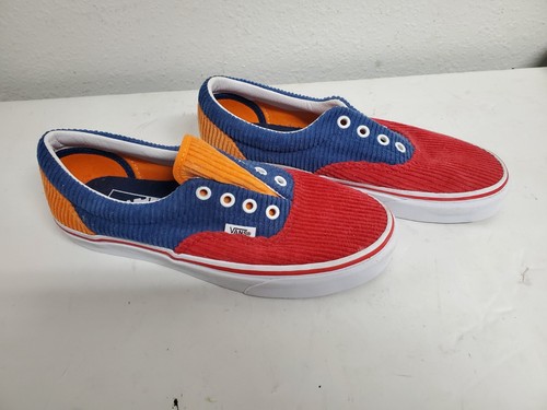 Vans Corduroy Old Skool Era Sz US Mens 6, Womens 7.5 Sneakers Blue Orange  Red | eBay