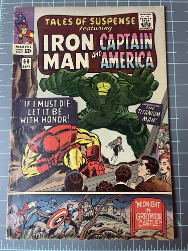 Tales of Suspense 69 FR Kirby! Heck! 1st TITANIUM MAN! Iron Man! Bucky 1965 T436