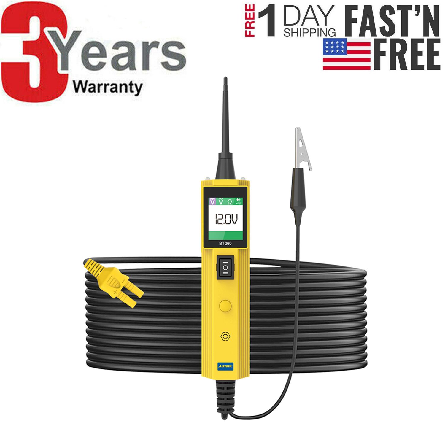 AUTOOL® BT260 Car Power Probe Circuit Tester Diagnostic Electrical System Test