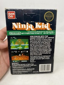 Ninja Kid (Nintendo NES) 5 screw hangtab Complete in Box cib Ships Fast