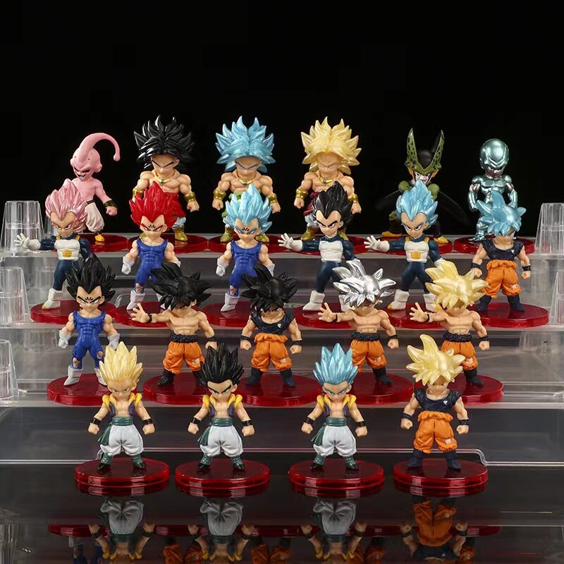 21PCS Mini Dragon Ball Z Figures Super Saiyan Goku Vetega Gotenks