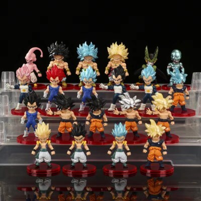 21PCS Mini Dragon Ball Z Figures Super Saiyan Goku Vetega Gotenks