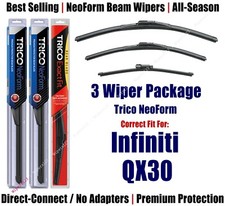 3-Pack Premium NeoForm Wipers fits 2017 - 2019 Infiniti QX30   - 162413/1915/12I