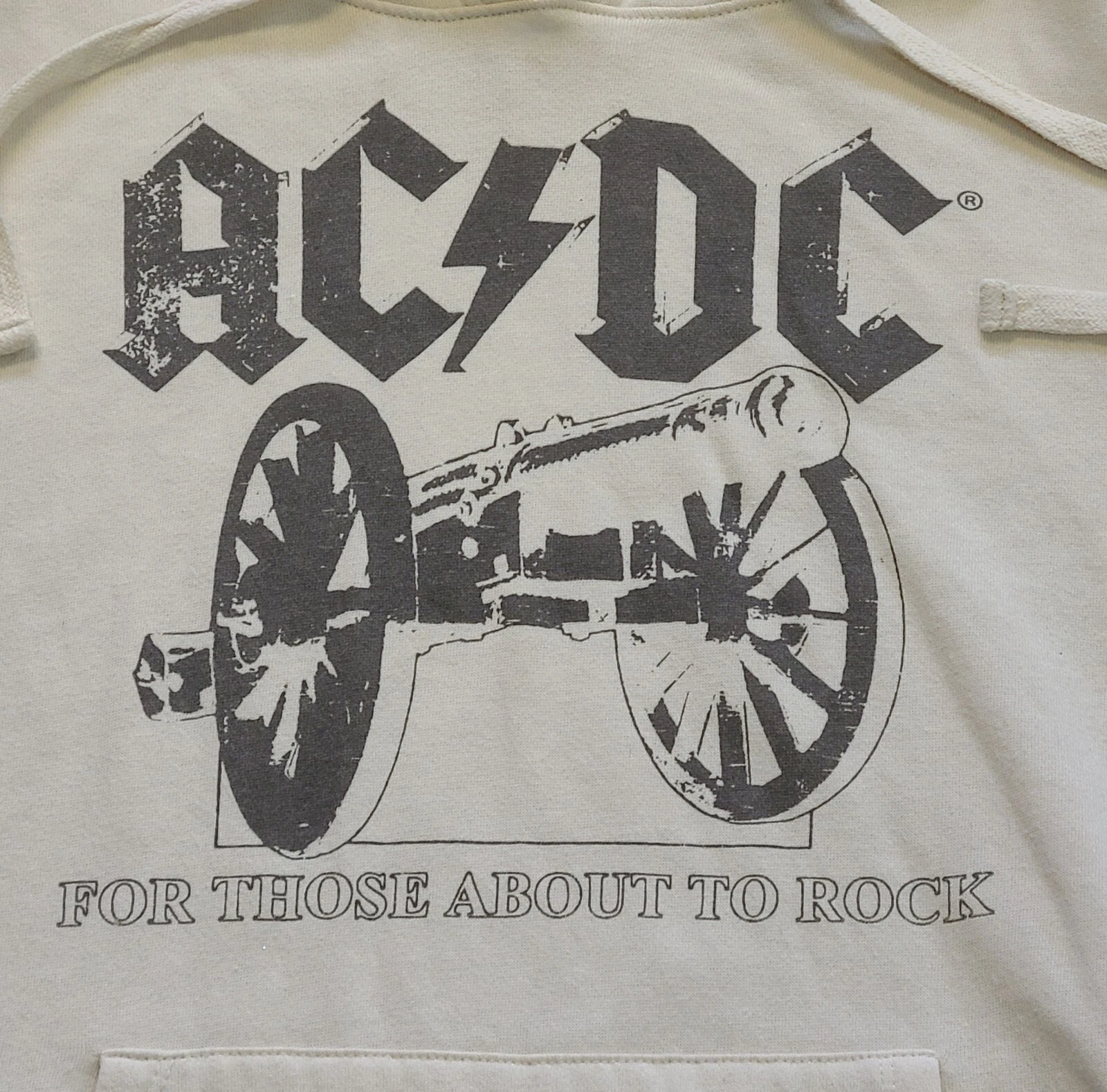 OFF WHITE Felpa con cappuccio bianca AC DC For Those About to Rock unisex XXL off rock band 2021