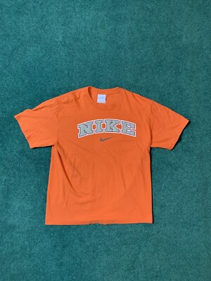 VTG 2000s Nike Center Swoosh Spellout T Shirt Size L Big Check | eBay