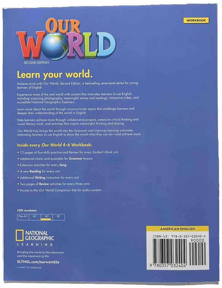 OUR WORLD 5 Workbook, National Geographic Learning, Second Edition  - Image 2 of 2