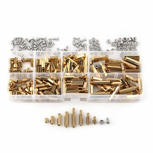 300pcs M2/M3 Brass Hex Column Standoff Spacer Screw Nut Assortment Kit With Box - Picture 5 of 5