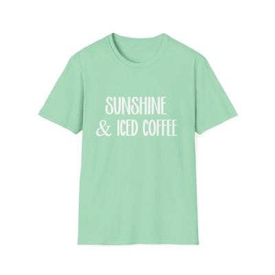 Sunshine & Iced Coffee Tee, Summer Vibe Shirt, Unisex T-Shirt, Perfect gift for