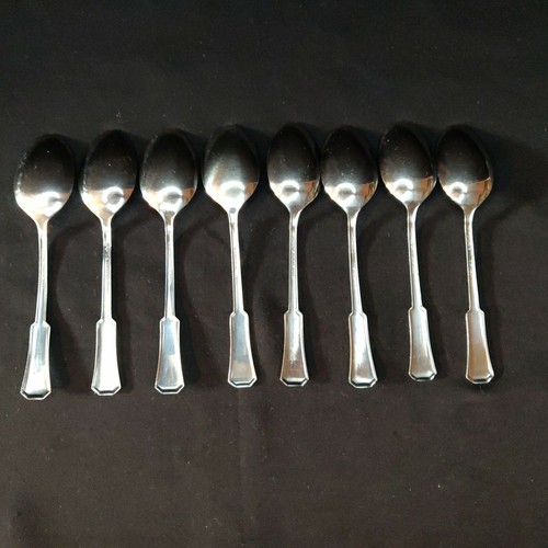 8 cucchiai per zuppa floreale paesaggistica Rogers stoviglie in acciaio inox Corea - Foto 2 di 5