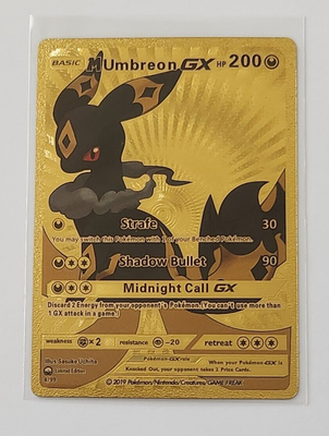 2019 POKEMON UMBREON GX GOLD TRADING CARD | eBay