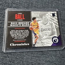 Lonzo Ball 2017-18 Chronicles #129 Blue RC 038/199 Los Angeles Lakers-BASKETBALL