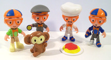 Blippi 3" Action Figure Lot, Chef Blippi, Flashlight Blippi, Monkey