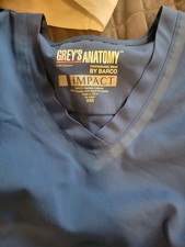Grey's Anatomy by Barco Impact Women's Solid Blue Scrub Set Top  Pants XXS