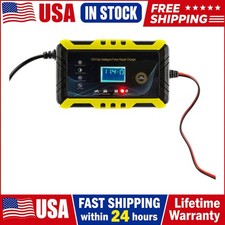 Car Battery Charger Heavy Duty 12V/24V Smart Automatic Intelligent Pulse Repair