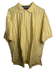 tommy hilfiger mens polo size XL extra large short sleeve collar yellow cotton