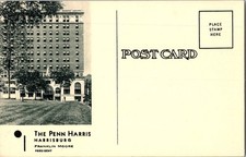 1951 Penn Harris Hotel Harrisburg PA Vintage Postcard