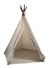 Miyaya Large Canvas Teepee Play Tent Indian Play Tent with Carry Case,5 Poles...