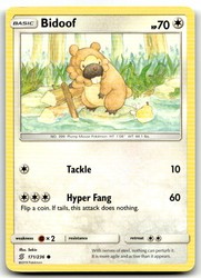 Bidoof 171/236 Common Unified Minds Pokémon TCG