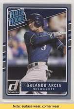 2017 Panini Donruss Rated Rookies Gray Border 164/199 Orlando Arcia #44 READ 6ks