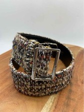 Pre-Owned Chanel Ivory Size 34 Tweed Belts