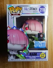 Funko Pop! Plus Re: Zero Ram #2116 GITD Chalice Collectibles Exclusive